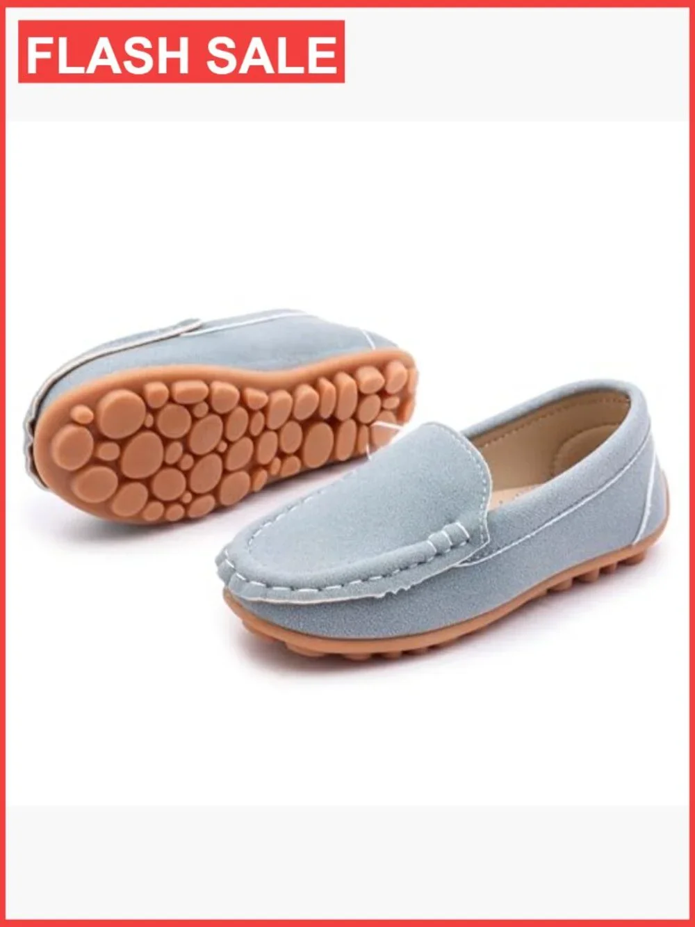 Kids Loafers Slip On Driving Shoes Faux Suede PU Leather Dress Mocc Toddler